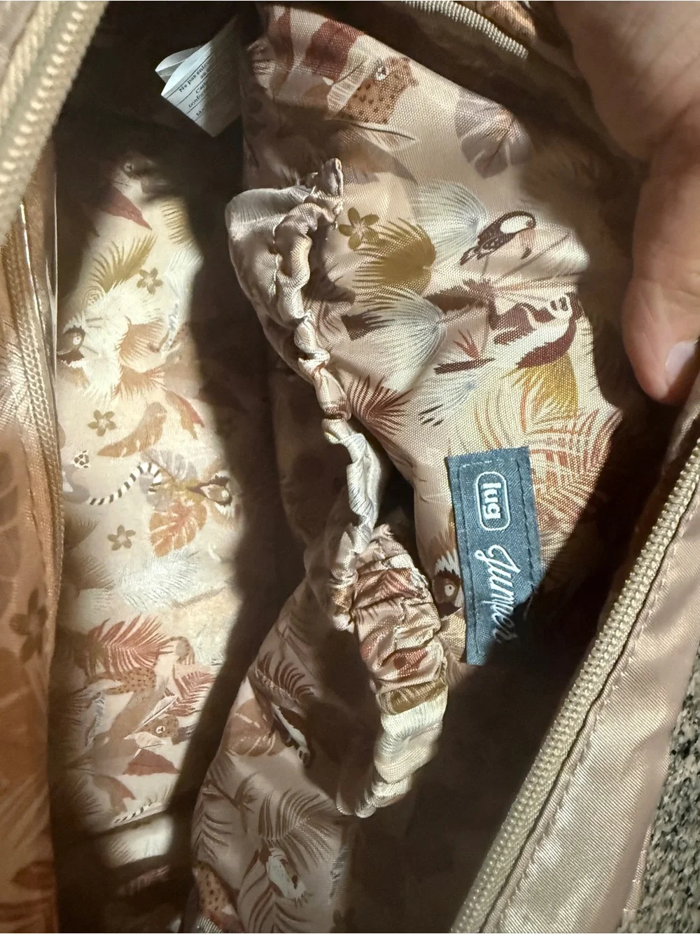 Lug Quilted Crossbody Bag in Taupe